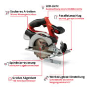 Einhell Scie circulaire portative sans fil TE-CS 18/150 Li - Solo-4