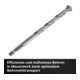 Einhell Steinbohrer-Set S-CASE 10-tlg., DIN 10083-2, Werkzeugstahl, E 6.3 Schaft, Hartmetallplatte, rollgewalzt inkl. Aufbewahrungsbox-5