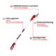 Einhell Taille-haie sur perche sans fil GC-LC 18/20 Li T-Solo
