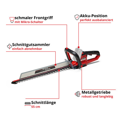 Einhell Taille-haies sans fil ARCURRA 18/55