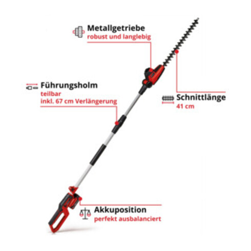 Einhell Taille-haies sur batterie GC-HH 18/45 Li T-Solo