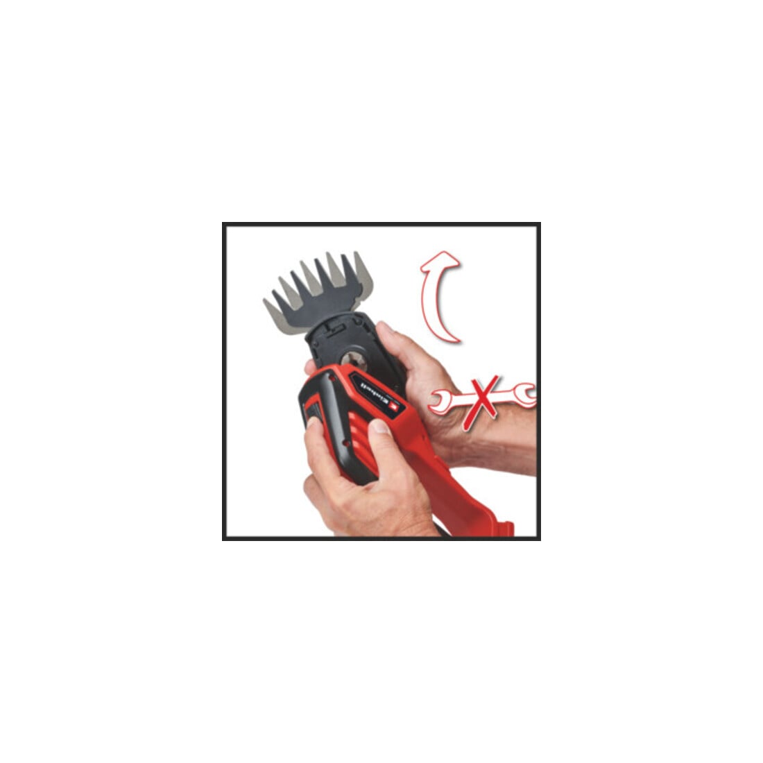 Einhell Tondeuse à gazon et taille-haies sans fil GE-CG 18/100 Li-Solo