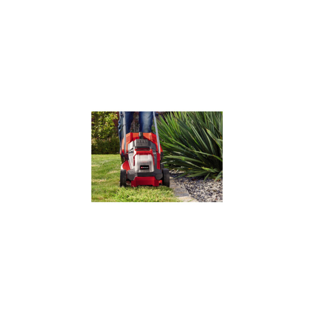 Einhell Tondeuse à gazon sans fil + cisaille à gazon et à buissons sans fil + kit de démarrage 2x 2,5 Ah + haut-parleur sans fil