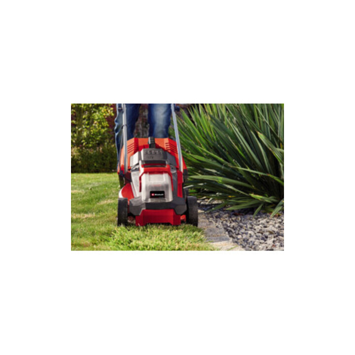 Einhell Tondeuse à gazon sans fil + cisaille à gazon et à buissons sans fil + kit de démarrage 2x 2,5 Ah + haut-parleur sans fil