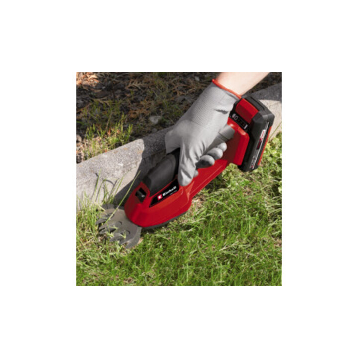 Einhell Tondeuse à gazon sans fil + cisaille à gazon et à buissons sans fil + kit de démarrage 2x 2,5 Ah + haut-parleur sans fil