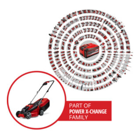 Einhell Tondeuse à gazon sans fil GE-CM 18/30 Li (1x3,0Ah)
