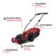 Einhell Tondeuse à gazon sans fil GE-CM 18/32 C Li BL-Solo 18V 32 cm