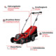 Einhell Tondeuse à gazon sans fil GE-CM 18/33 Li (1x4.0Ah)