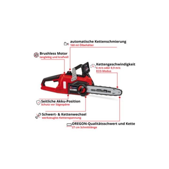 Einhell Tronçonneuse à chaîne sans fil FORTEXXA 18/30