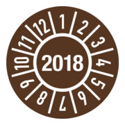 Einjahresprüfplakette D.15mm Jahr 2018 m.Monaten Folie Btl.a 100 St.-1