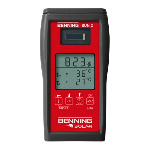 Einstrahlungs-/Temperaturmessgerät z.Messung der solaren Einstrahl.Benning SUN 2