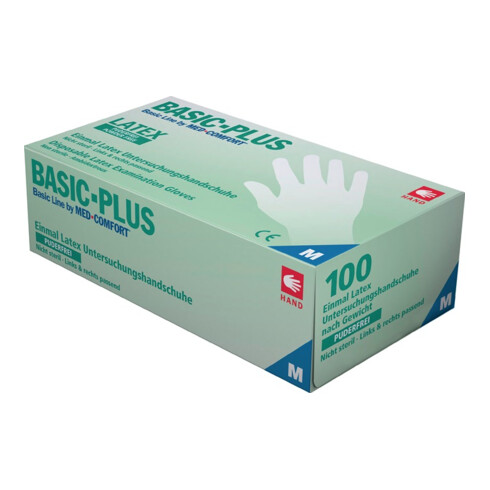 Einw.-Handsch.Basic Plus Gr.S hellbeige Latex EN 455 PSA I 100 St./Box AMPRI
