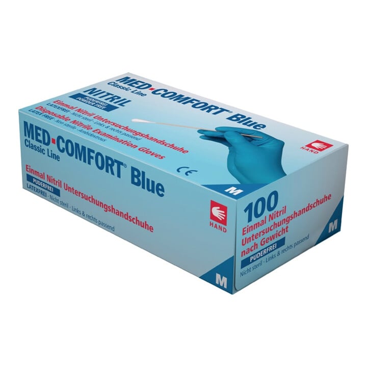 Einwegnitrilhandschuhe Blue-Comfort blau puderfrei 100 Stk./Box