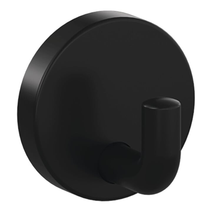 Einzelhaken 477.90B010 einfach A.45mm PA 90 tiefschwarz ma D.50mm HEWI