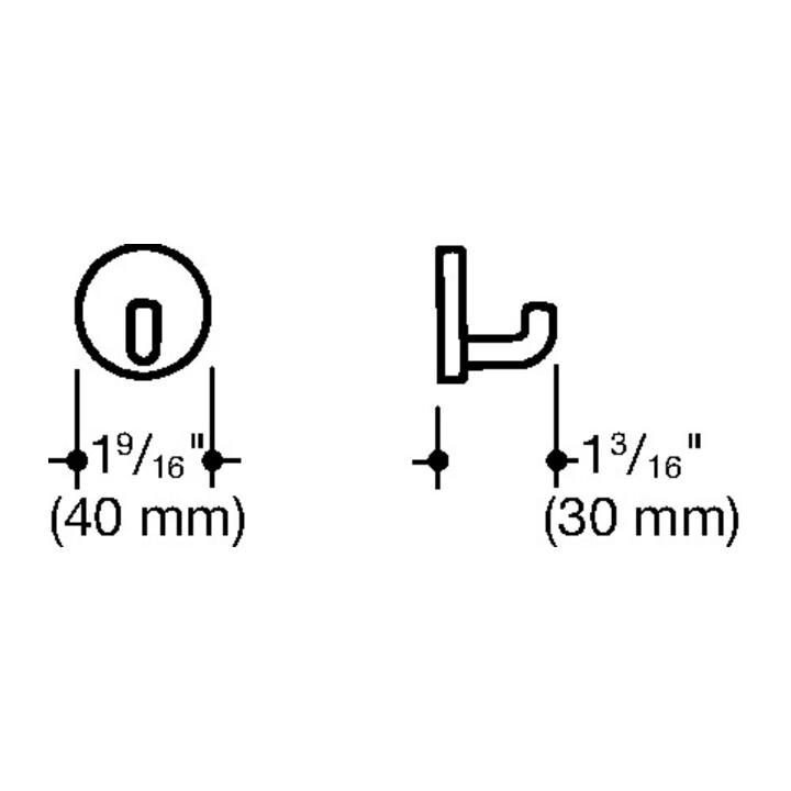 Einzelhaken 801.90B010 rechtwinklig geb.Hak.A.30mm PA ma 90 tiefschwarz
