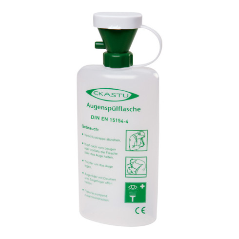 Ekastu Eco flacon de lavage oculaire avec entonnoir, (600 ml) FD
