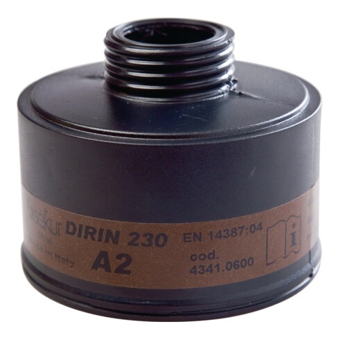 Ekastu Gasfilter Dirin 230 A2 f.Vollmaske gegen Dämpfe u.Gase DIN EN148-1
