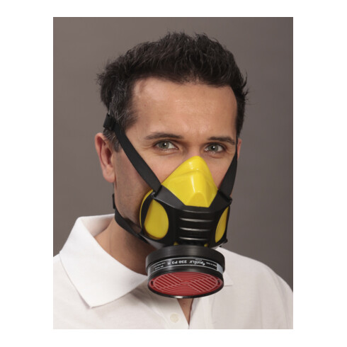 Ekastu Halbmaske Polimask Gamma Silikone o.Filter DIN EN140 f. Brillenträger