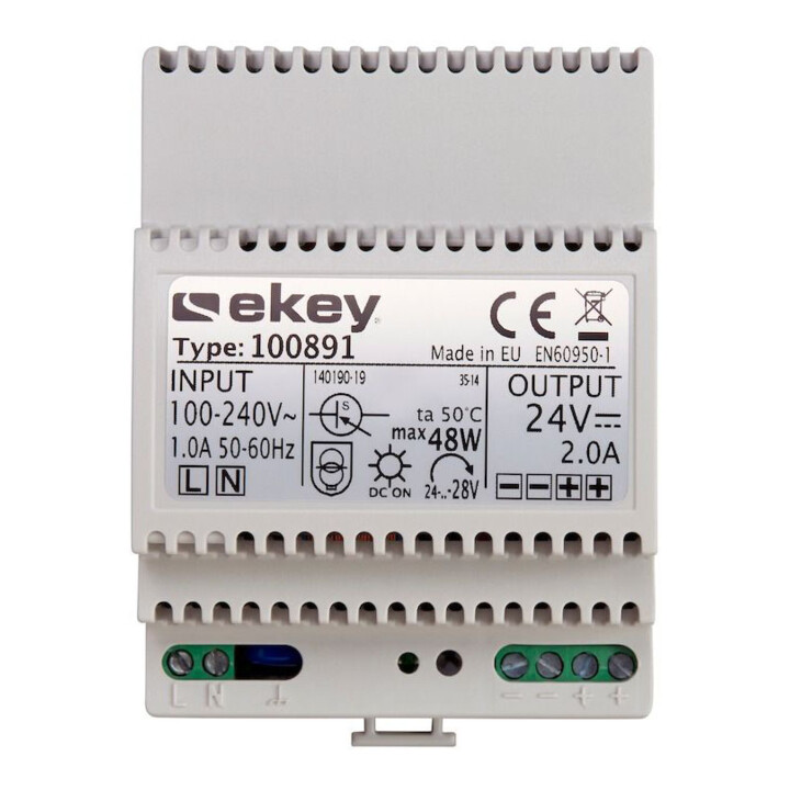ekey Alimentation rail DIN 230VAC 24VDC 2A 100891