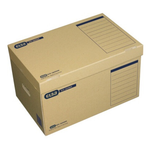 ELBA Archivbox tric system 100421143 Klappdeckel naturbraun