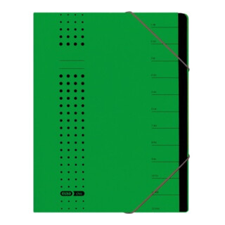 ELBA Ordnungsmappe chic 400001994 DIN A4 12Fächer Karton grün