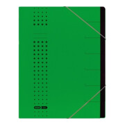 ELBA Ordnungsmappe chic 400002025 DIN A4 7Fächer Karton grün