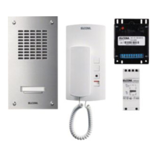 Elcom UP-1+n-Audioset 1Tln. Edelstahl ASZ-1 EM