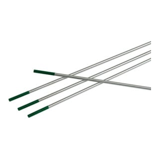 Electrode Harris en tungstène WP L.175 mm vert