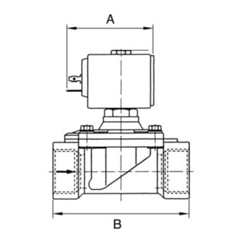 Electrovanne RIEGLER 2/2 voies MS NC servo-assistée 24 V DC G 1/2 G 1/2 G 1/2