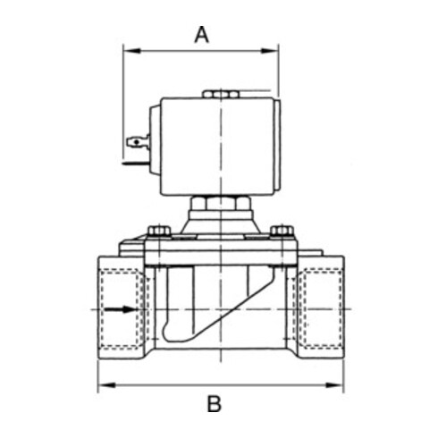 Electrovanne RIEGLER 2/2 voies MS NC servo-assistée 24 V DC G 1/2 G 1/2 G 1/2