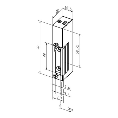 Elektro-Türöffner 19 E 6-12 V AC/DC verstärkte Fallenfeder DIN L/R m.FaFix
