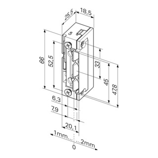 Elektrotüröffner 118.53 ProFix 2 22-42 V AC/DC Stand.DIN L/R m.FaFix ASSA ABLOY
