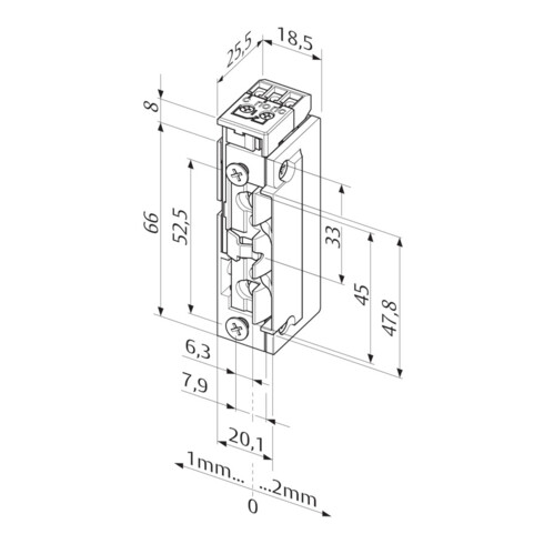 Elektrotüröffner 118.63 ProFix 2 10-24 V AC/DC Stand.DIN L/R m.FaFix ASSA ABLOY