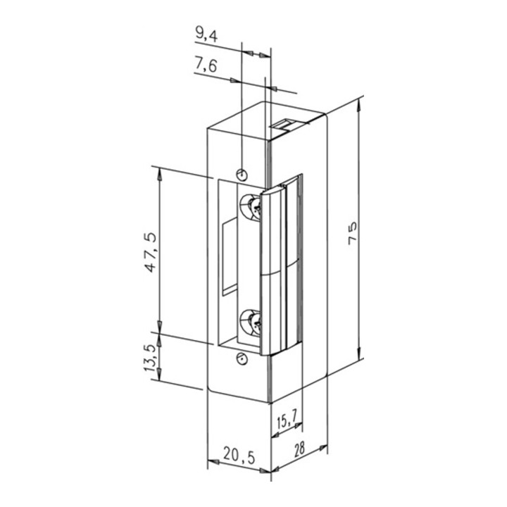 Elektrotüröffner 17 KL 6-12 V AC/DC Stand.VA DIN L/R m.FaFix ASSA ABLOY