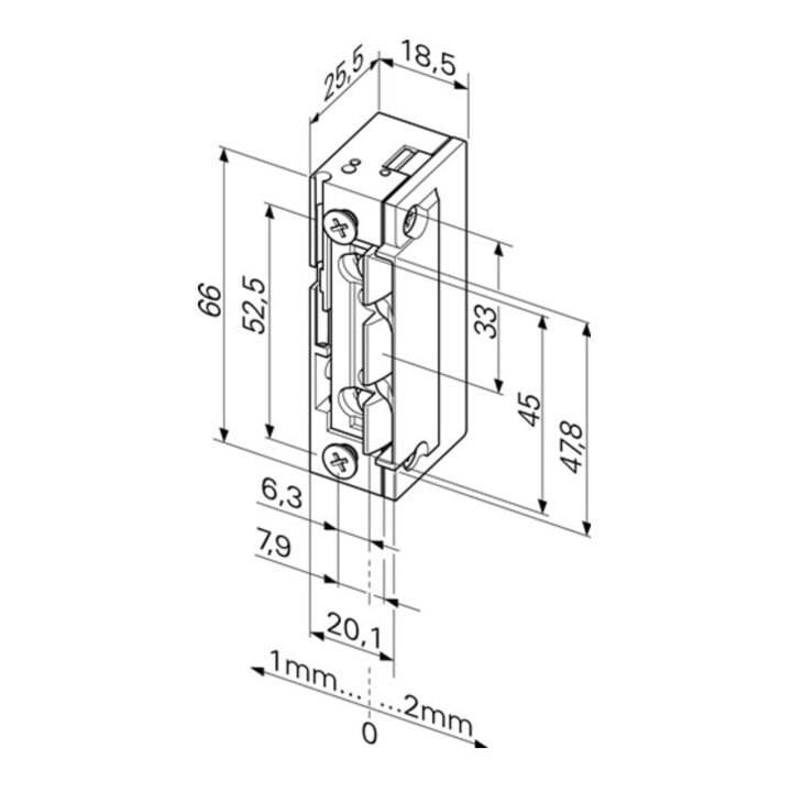 Elektrotüröffner 118.13 ProFix 2 10-24 V AC/DC Stand.DIN G/D av. FaFix ASSA ABLOY