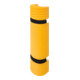 Elément de protection anti-collision Moravia en PE jaune 550 x 126 x 54 mm + 2 bandes Velcro-2