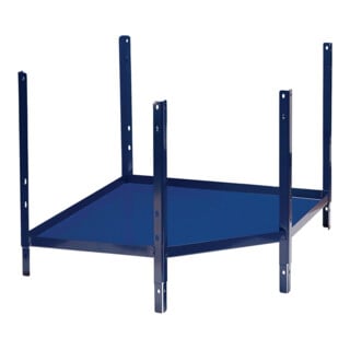 Élément de tablette de coin LOGS 231 H520xl540xP390mm bleu RAL 5022 LOGS