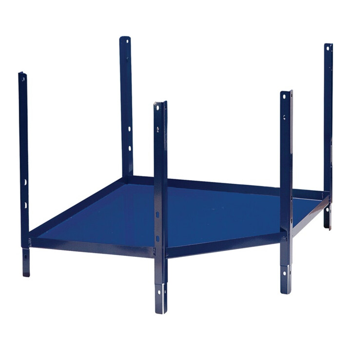 Élément de tablette de coin LOGS 231 H520xl540xP390mm bleu RAL 5022 LOGS