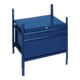 Élément de tiroirs LOGS 100 H.520xl.540xP.390mm 2 tiroirs verrouillable bleu RAL-1