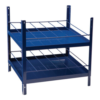 Élément d'étagère LOGS 180 H520xl540xP390mm bleu RAL 5022 2x6 rangées approprié