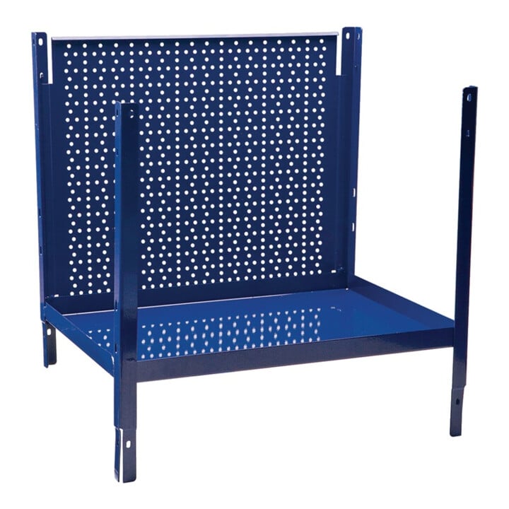 LOGS Étagère 30 H520×I540×P390mm bleu RAL 5022 avec fond en tôle perforée