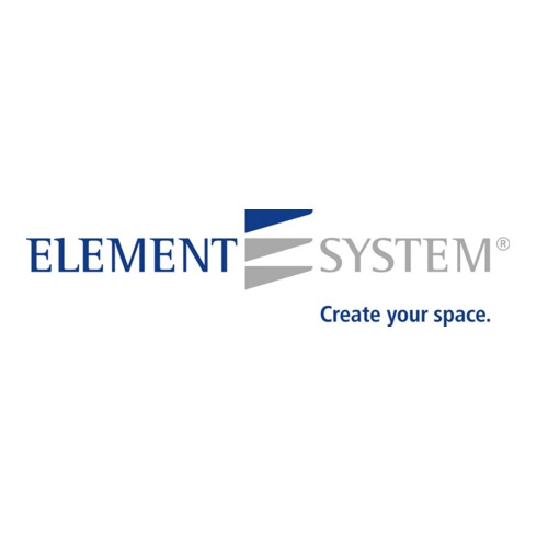 Element System Möbelfuß verchr.25x25mm H.100mm Platte
