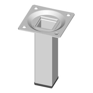 Element System Möbelfuß weiß 25x25mm H.100mm Platte