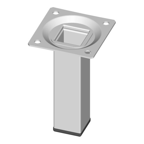 Element System Möbelfuß weiß 25x25mm H.100mm Platte