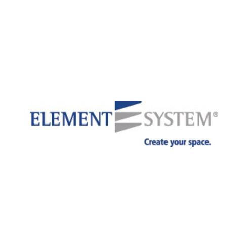 Element System Tablette en acier B.800mm T.250mm STA aluminium blanc.