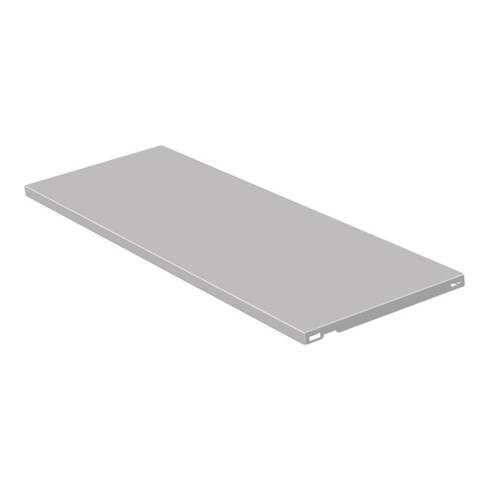 Element System Tablette en acier B.800mm T.300mm STA aluminium blanc.