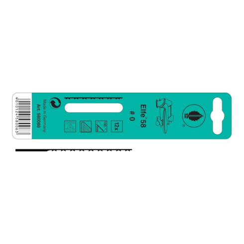 ELFE Lame de scie à chantourner Multiz. n°581236 taille 12