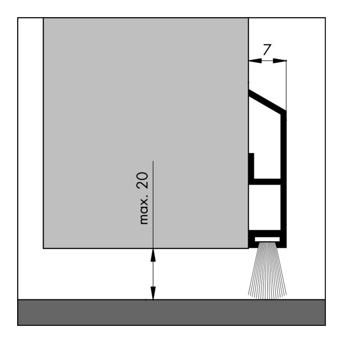 ELLEN ADS-B Robust, z. schrauben Alu, silber DIY Progr.,L 1000mm