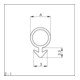 ELLEN Ancre de pont 236 pour rainure 3 mm, silicone brun, Ø 6, L100 m-3