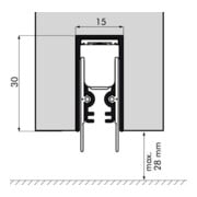 ELLEN Auto.Türbodendichtung EllenMatic Optimal m. Montagew.,silber,L1083-4